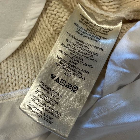 🤍PILCRO Anthropologie Sweater M Cream White Layered Look - Picture 3 of 10